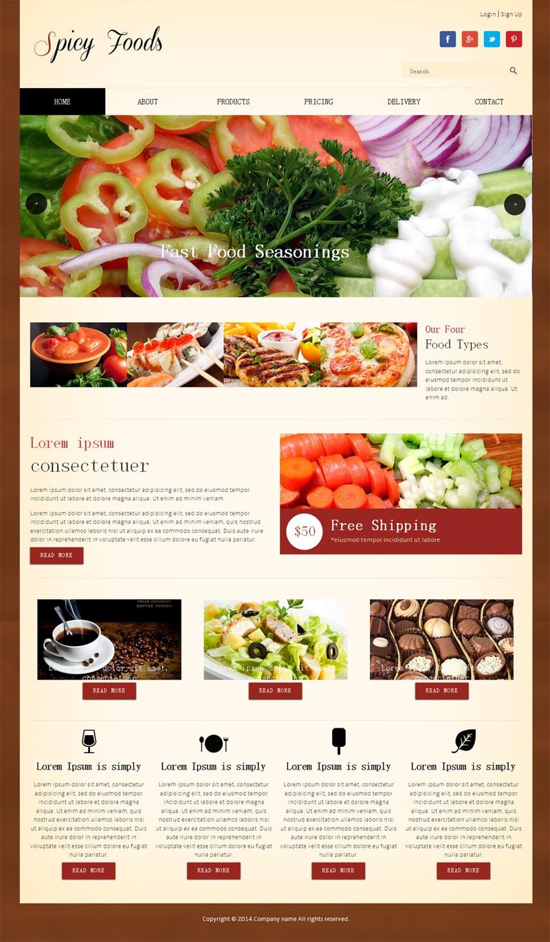 西餐美食设计网站模板整站下载