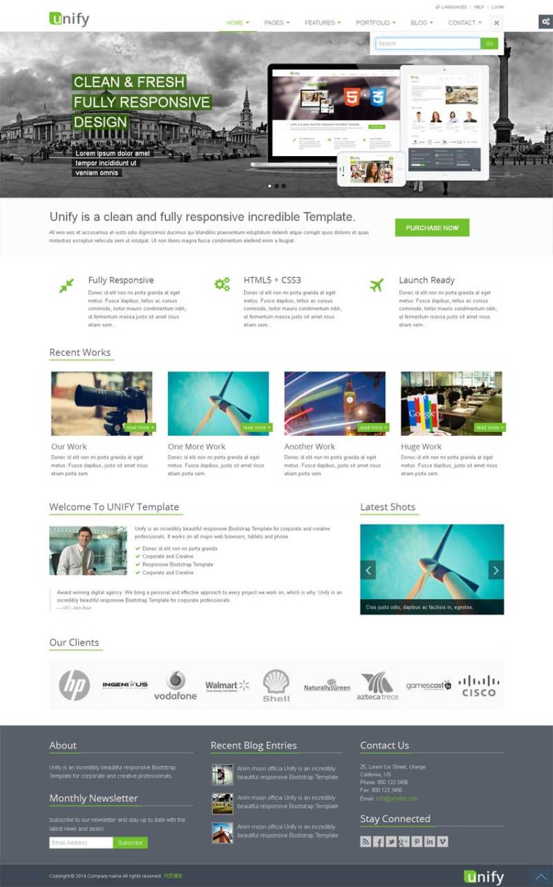 绿色风格的IT网络公司网站模板下载