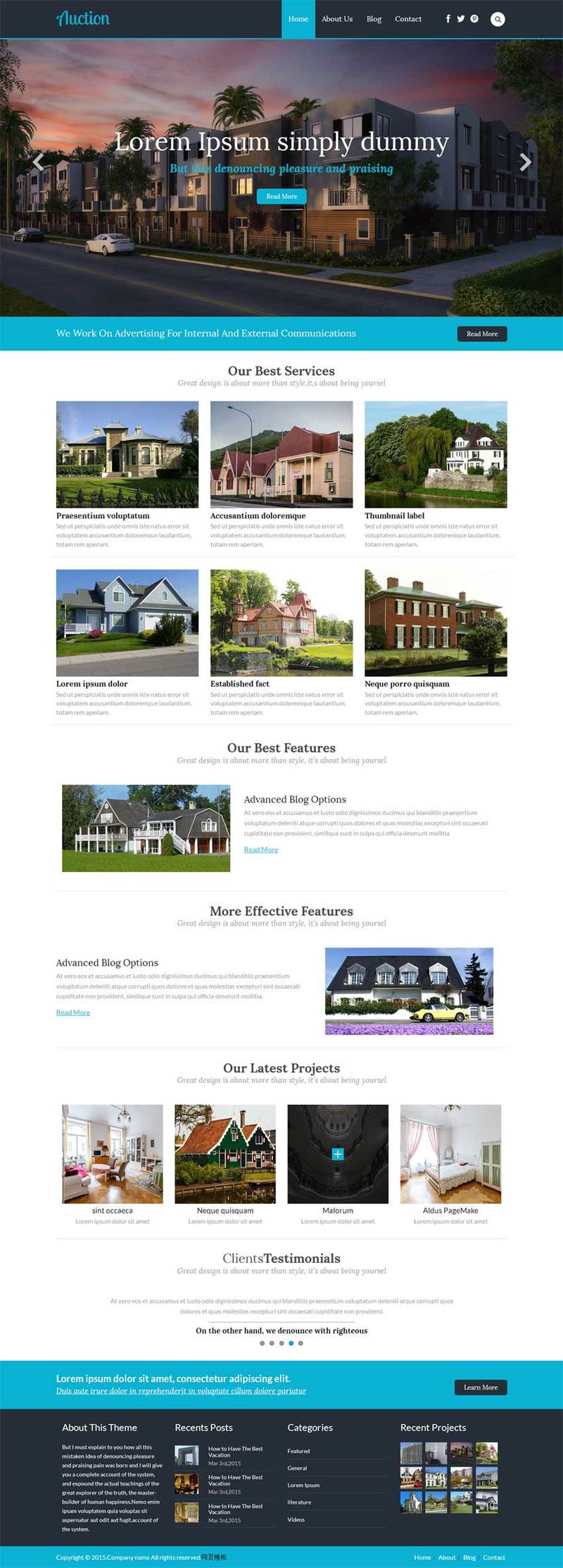房子建筑绿化公司网站模板下载