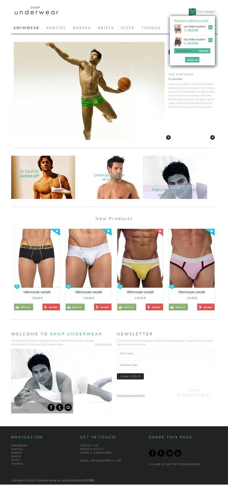 男性内裤商城网站模板下载