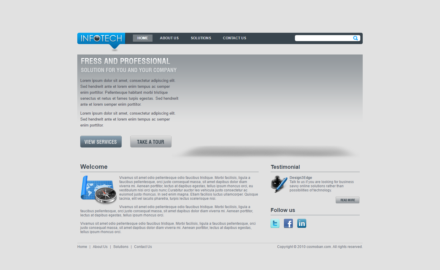 个性灰色风格的整站企业网站模板下载