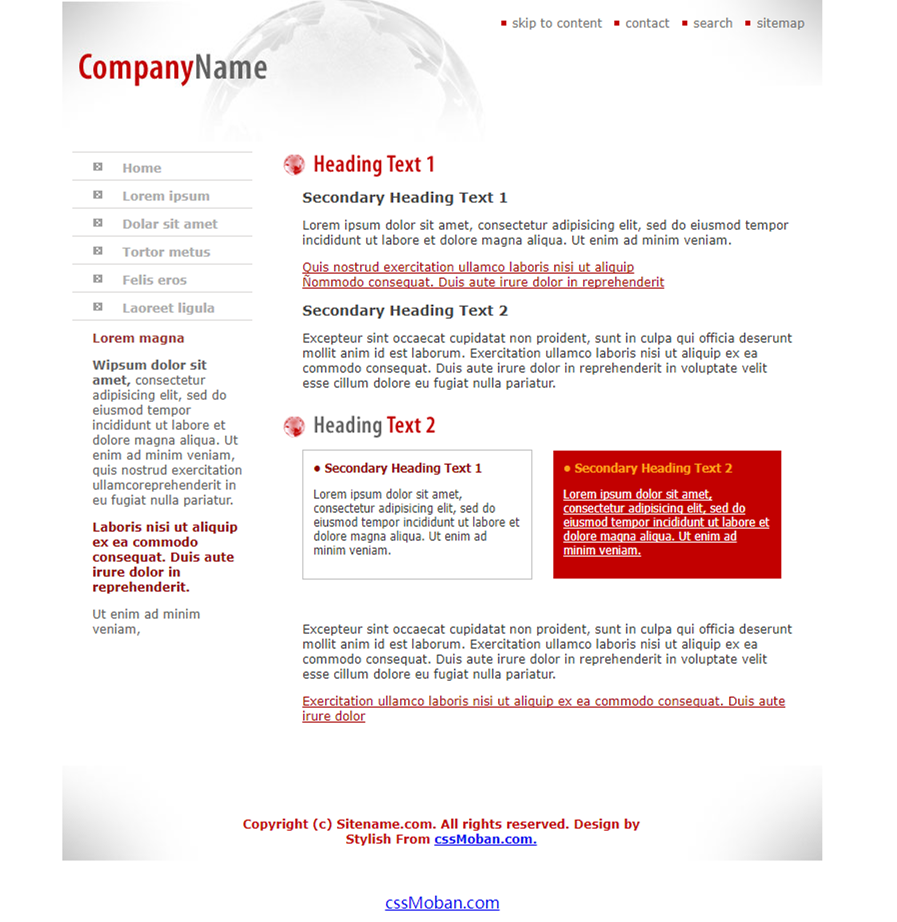 白色淡雅风的商务企业网站模板下载