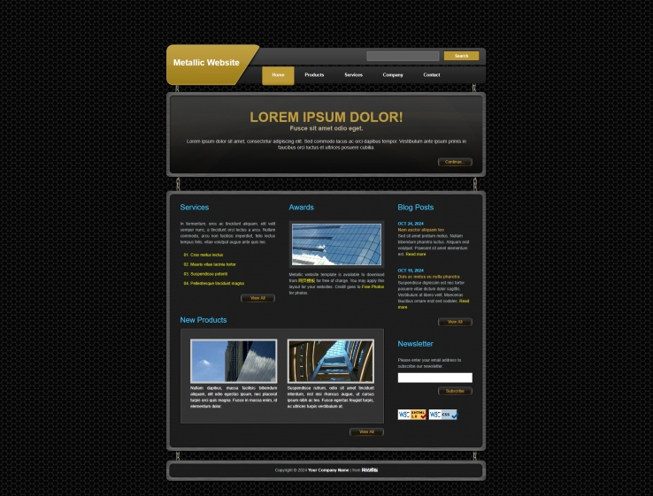 黑色机械风格的建筑企业网站模板下载