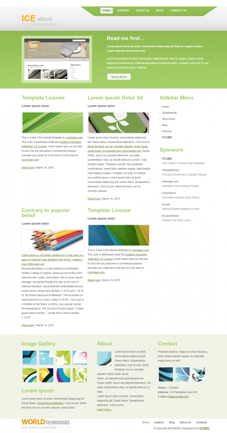 绿色漂亮风格的产品展示企业网站模板下载