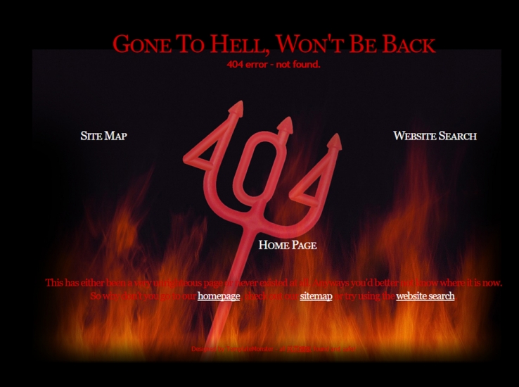 黑色炫酷风的404错误页网页模板下载