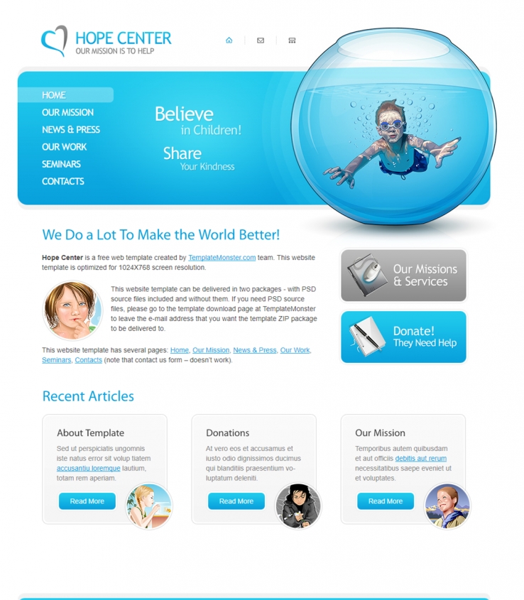 蓝色个性漂亮的企业网站模板下载