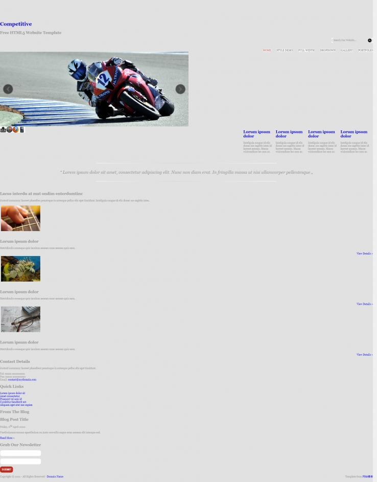 简洁风格的摩托车企业网站模板下载