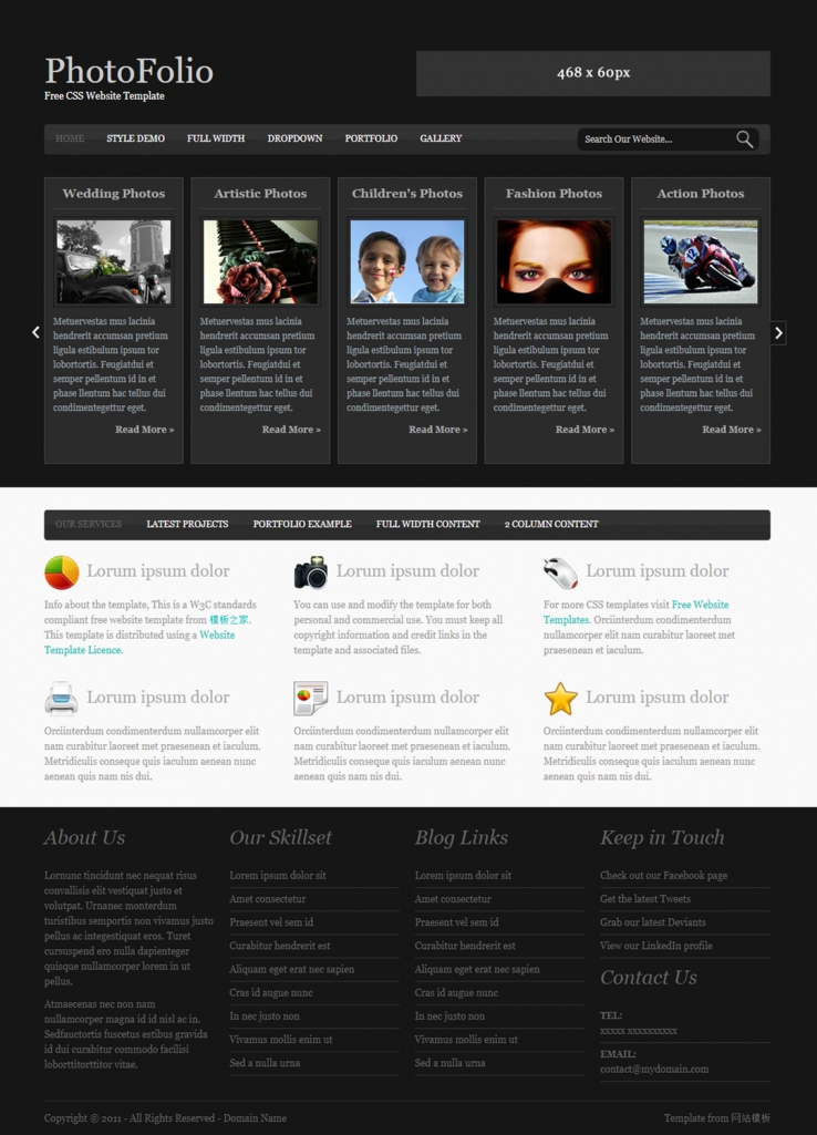 黑色漂亮风的产品展示企业网站模板下载