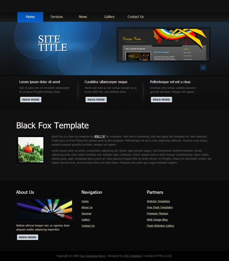 蓝色漂亮的软件行业网站模板下载