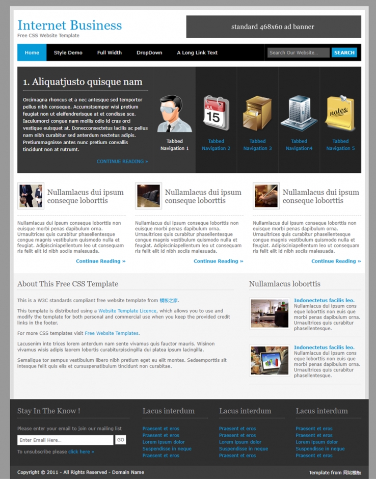 灰色简洁幻灯的商务企业网站模板下载