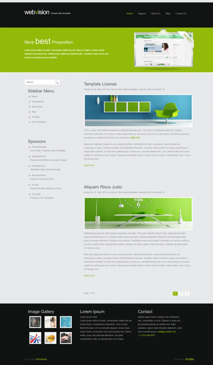 纯色平面干净的软件企业网站模板下载