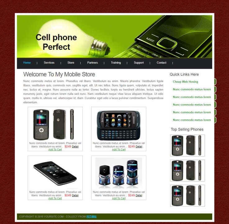 精美大气的手机外贸提供商企业网站模板下载