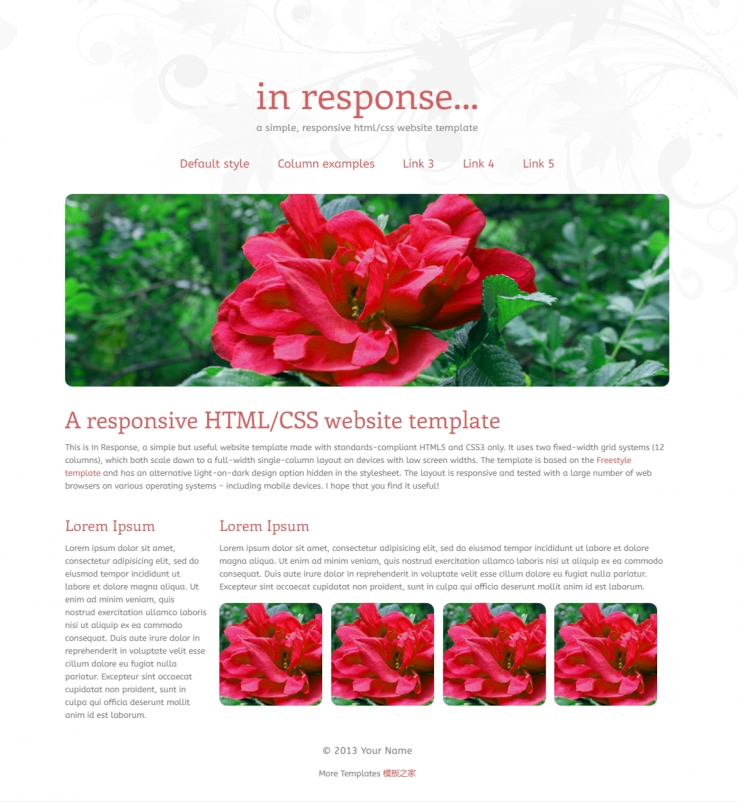 简洁风格的花卉市场网站模板下载