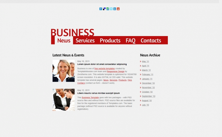 个性简单单页跳转的商业企业网站模板下载