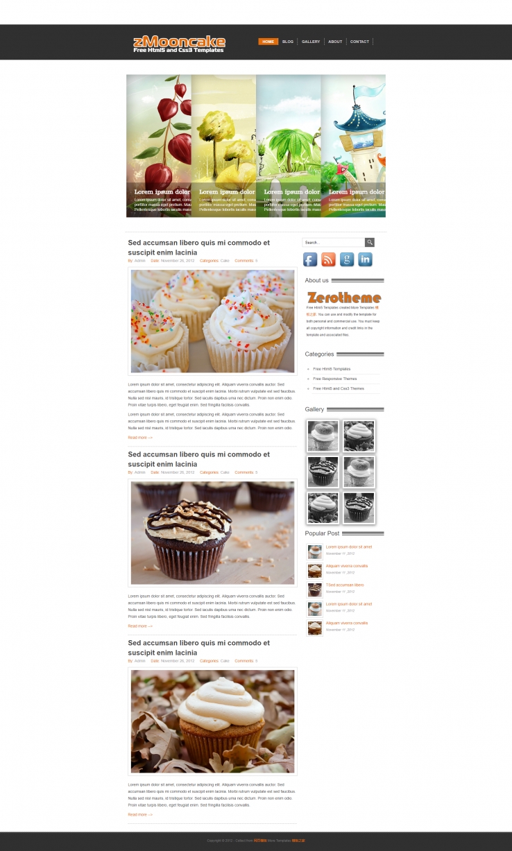 美味甜心的食品企业网站模板下载