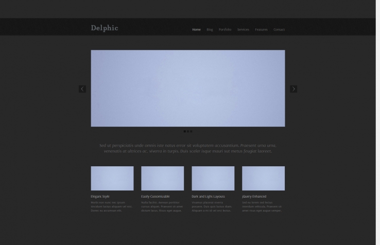 黑色简单大图的工作室商务网站模板下载