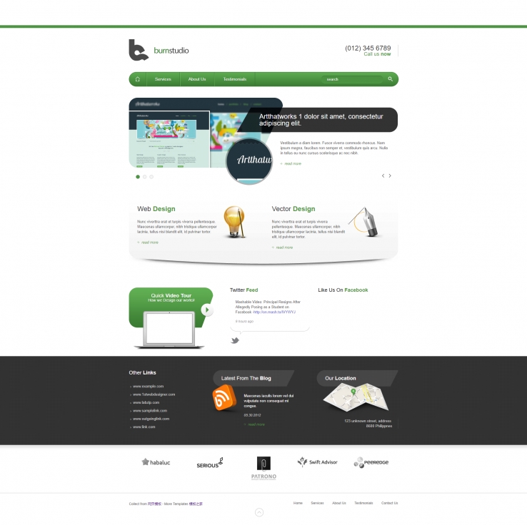 绿色简单风的软件企业网站模板下载