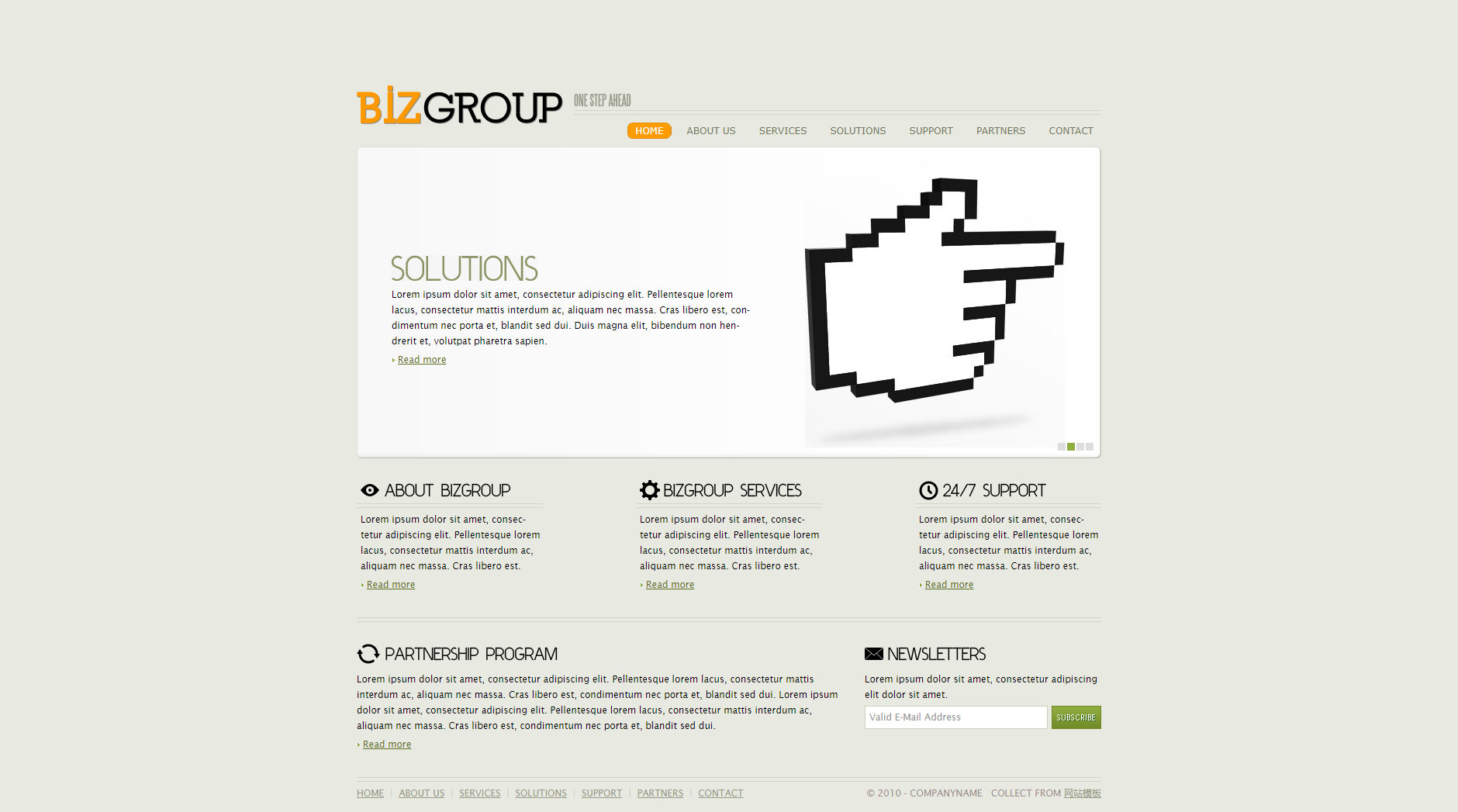 简洁大气的BIZ商务咨询公司网站模板下载