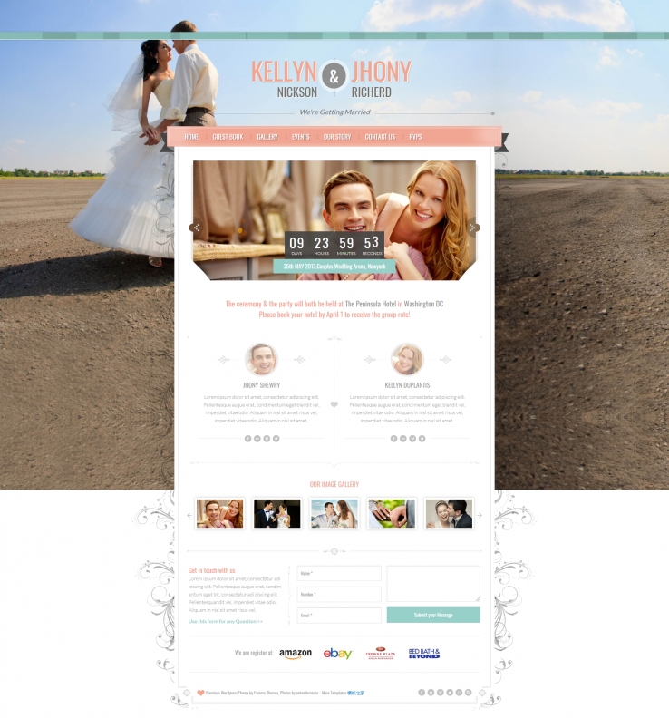 粉色可爱漂亮的婚庆公司企业网站模板下载