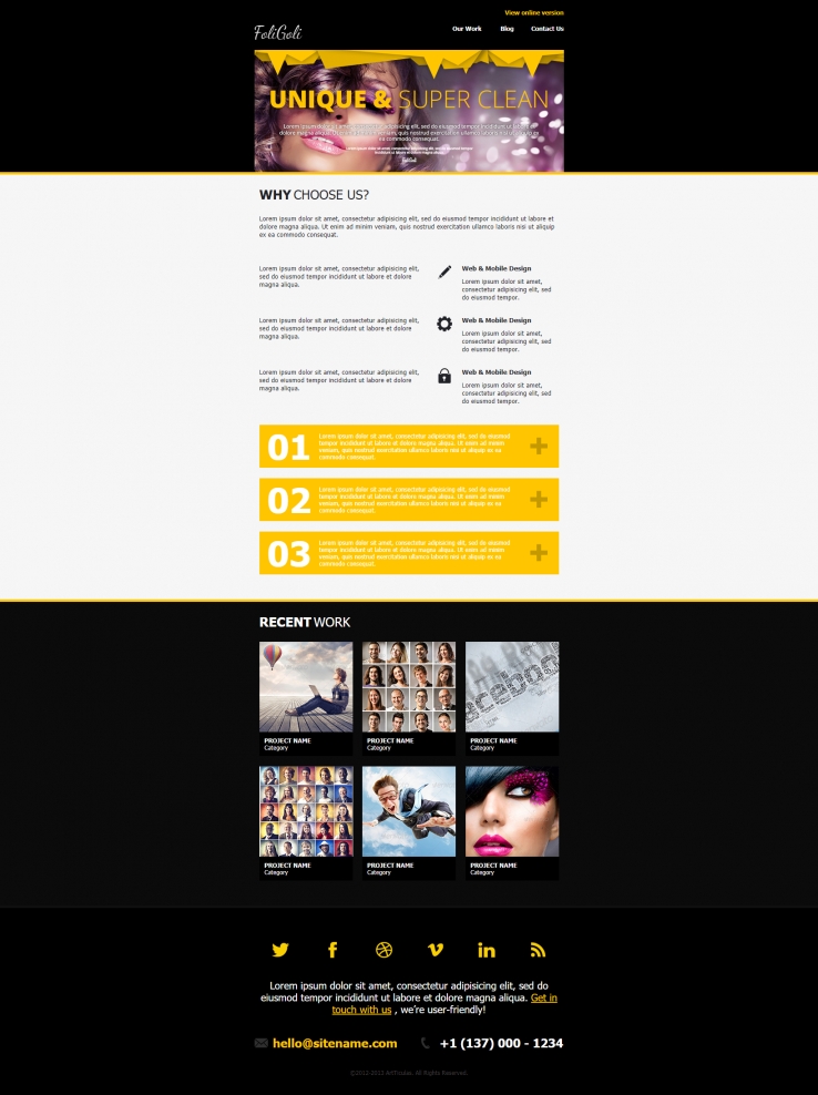 多色迷你时尚的设计小专题网站模板下载