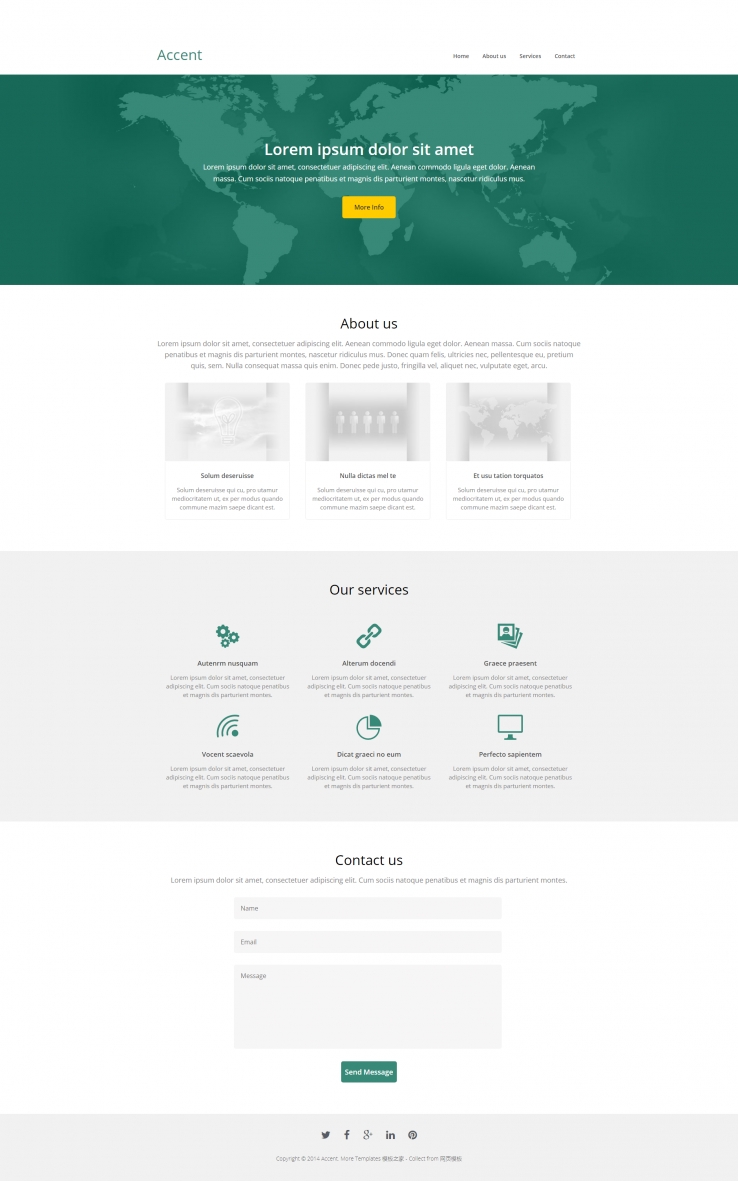 绿色全球风的商务外贸企业网站模板下载