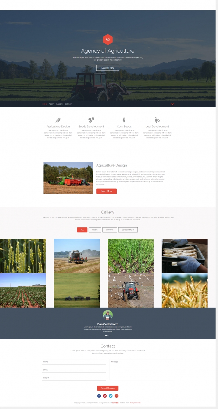 扁平化简洁的农业农副产品企业网站模板下载