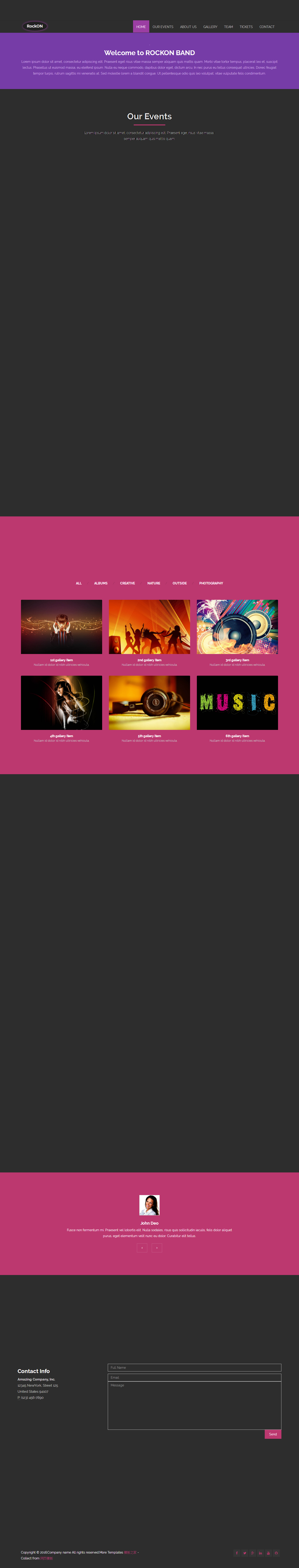 精美大气的演唱会活动策划企业网站模板下载