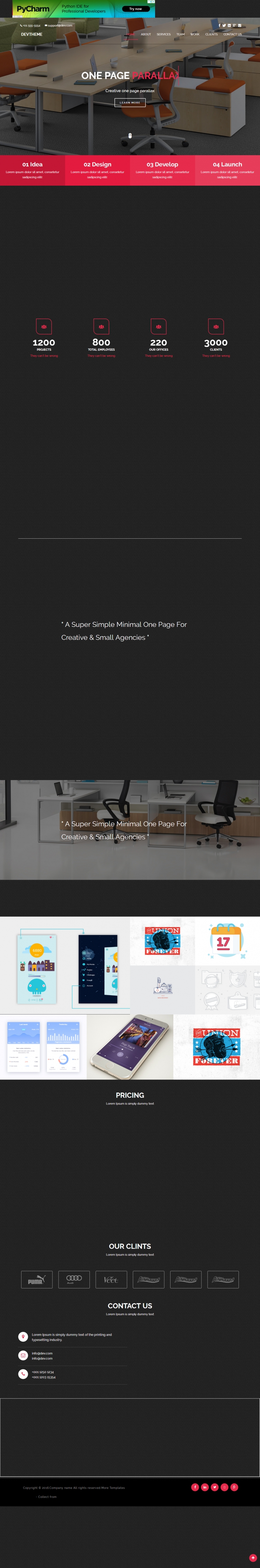 黑色炫酷大气的办公桌椅企业网站模板下载