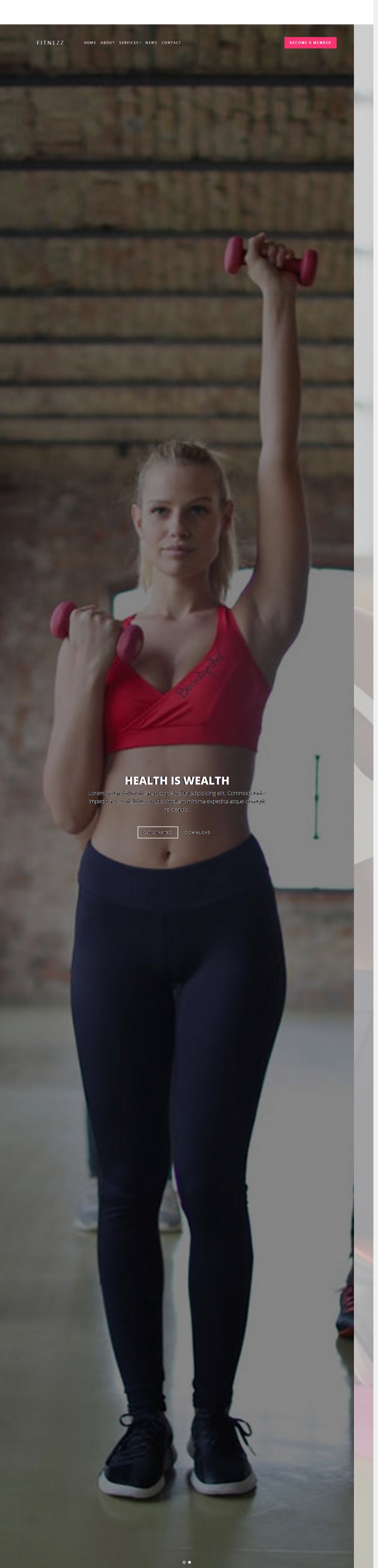 简洁化粉红的女性减肥塑身企业网站模板下载