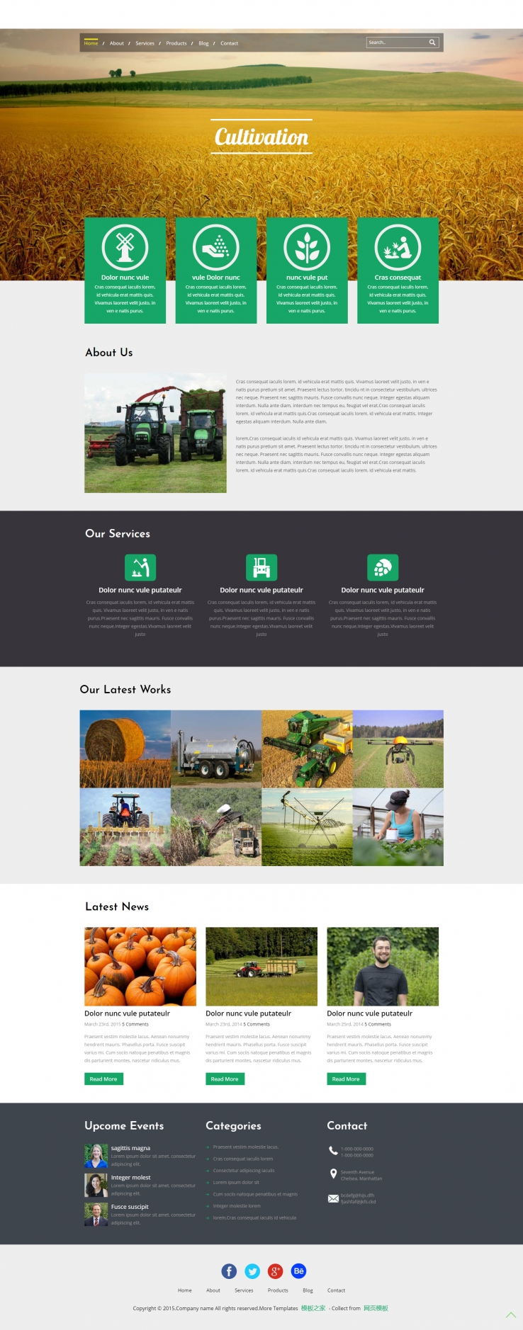 动画效果风的农业集团企业网站模板下载