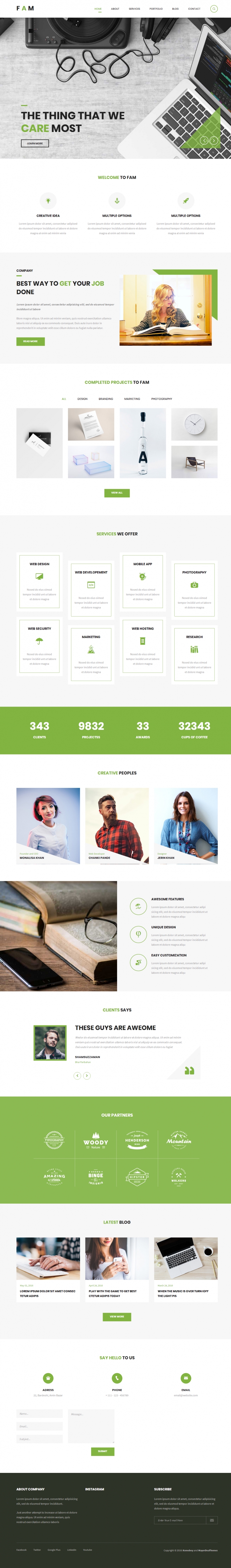设计公司绿色创意网站模板