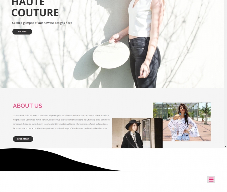 白色简洁风格的服装设计师企业网站模板下载