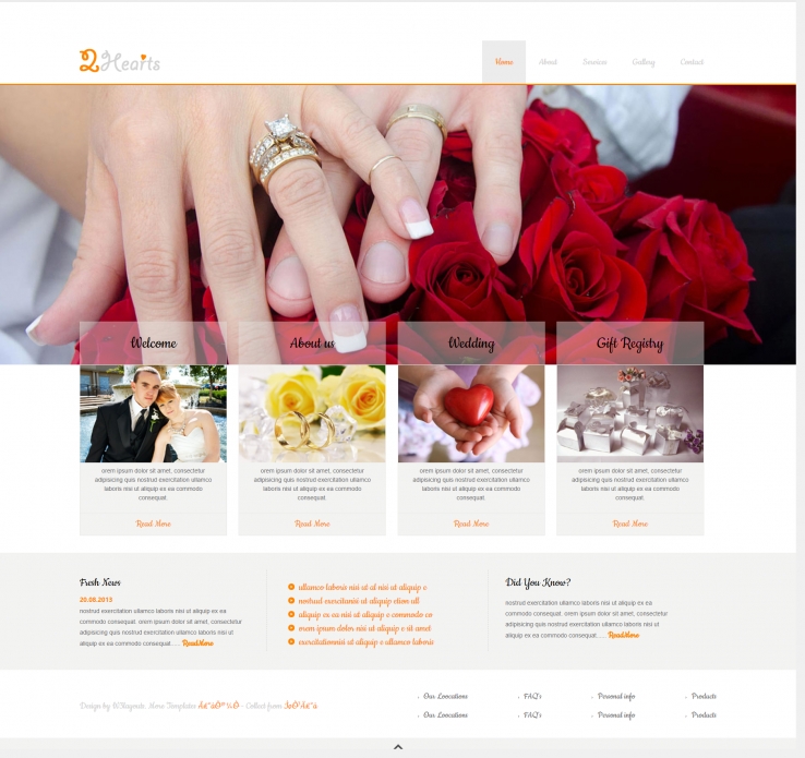 宽屏大气的婚礼策划公司网页模板下载
