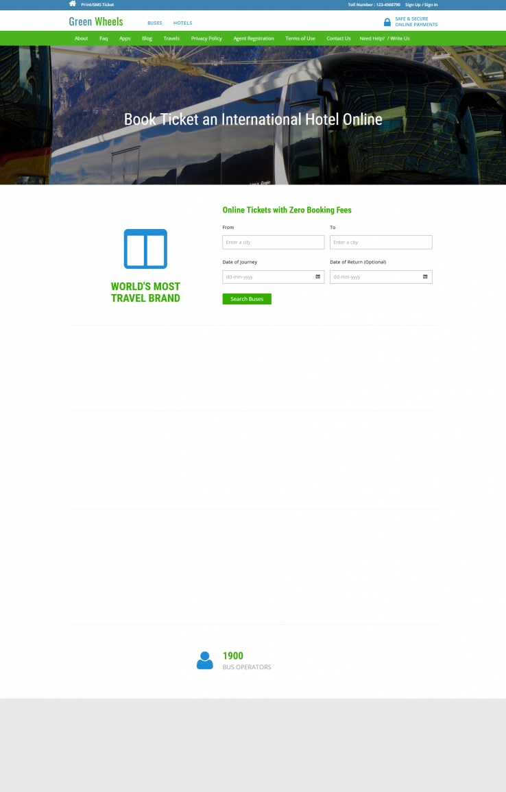 绿色大气风格的旅游线路网站模板下载
