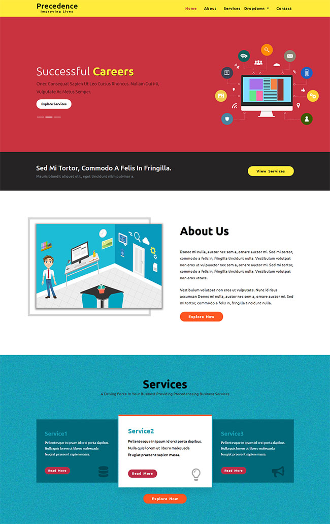 简洁精美风的网页设计公司网站模板下载