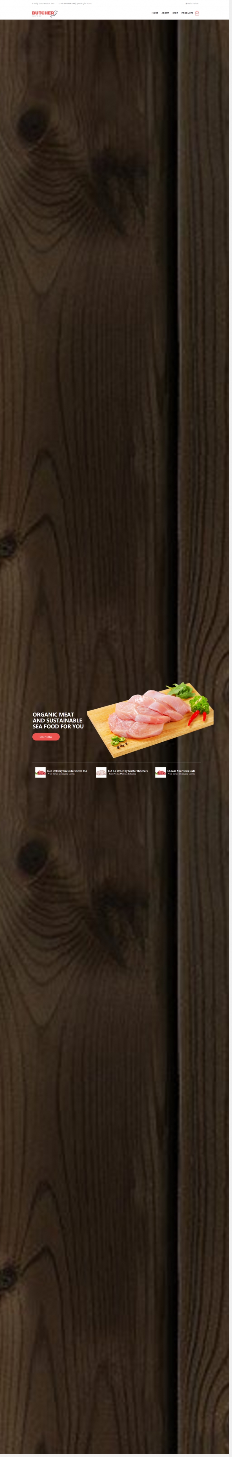 白色宽屏风格的肉制品销售企业网站模板