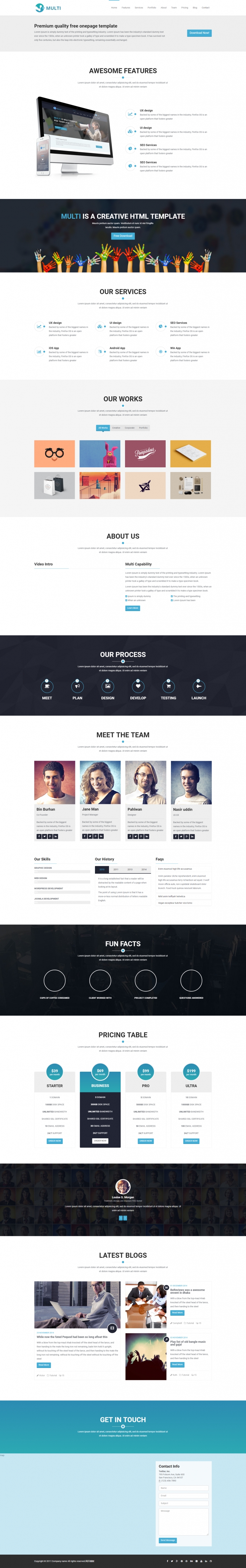 白色简洁风格的UIDesign设计公司企业网站模板