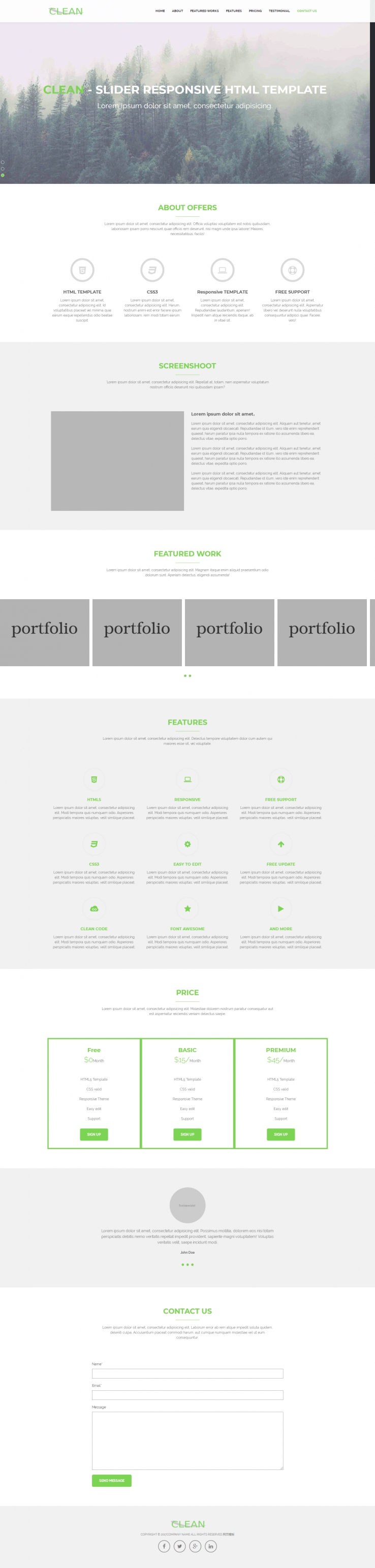绿色清新风格的环保网站企业网站模板
