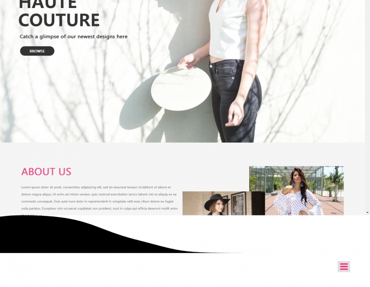 白色大气风格的春夏时装秀网站模板下载