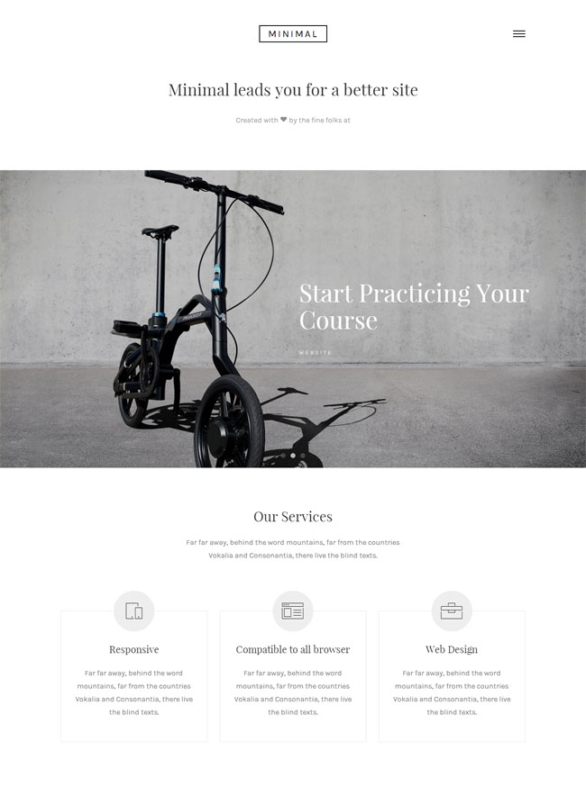 精致创意风的自行车设计网站模板下载