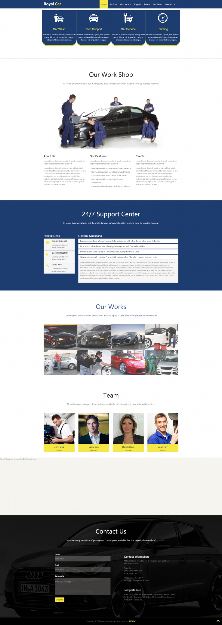 简洁精致风的汽车维修服务公司网站模板下载