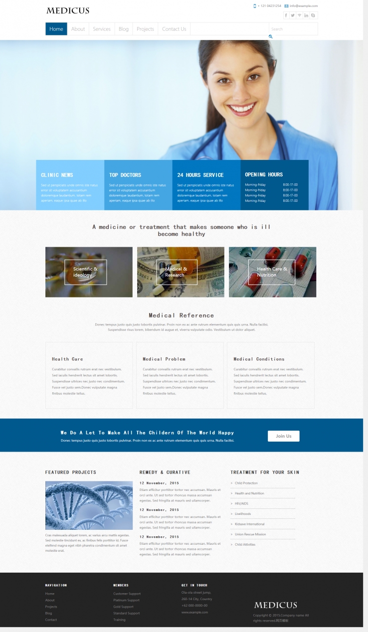 白色简洁风格的医药制造整站网站模板