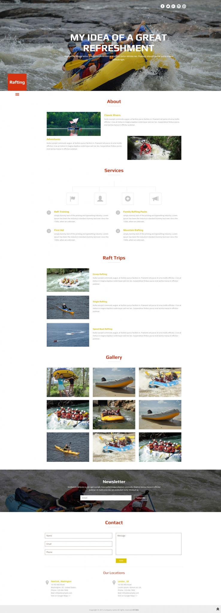 简洁精致风的划船比赛网站模板下载