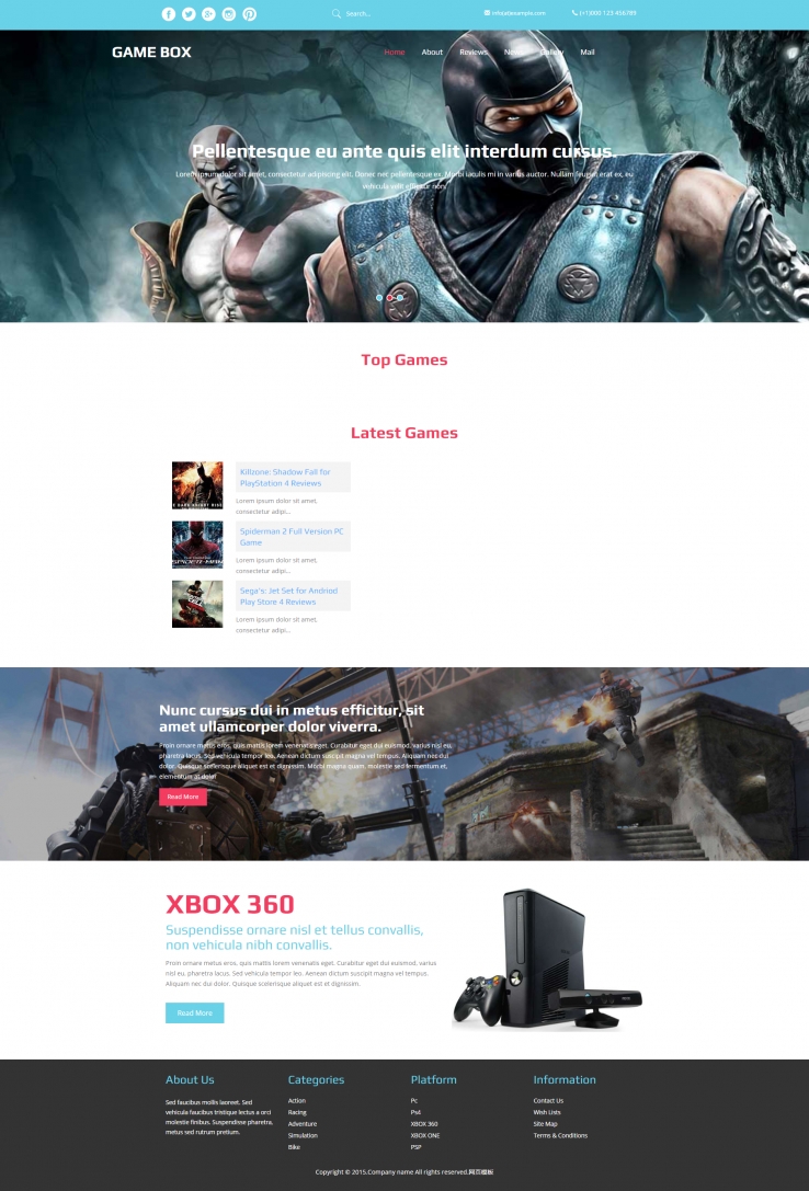 炫酷黑色风的游戏机销售公司网站模板下载