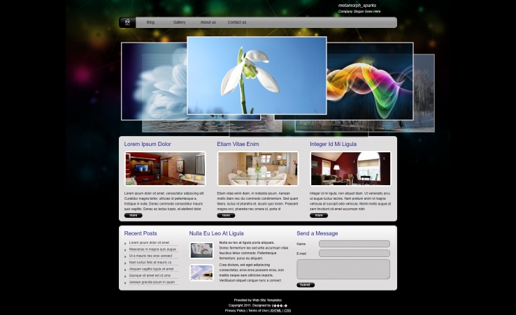 精致简洁风的图片设计企业网页模板下载