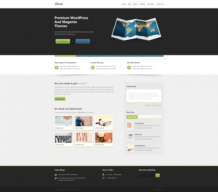 简洁精致效果的设计企业网页模板下载