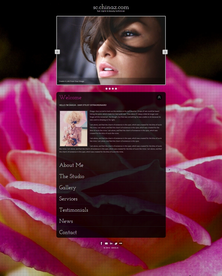 粉色创意风格的时尚女性CSS模板下载