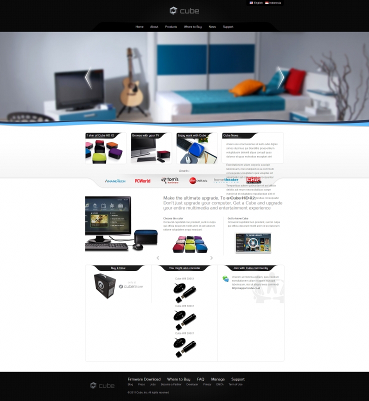 黑色宽屏风格的高清影院网站CSS模板