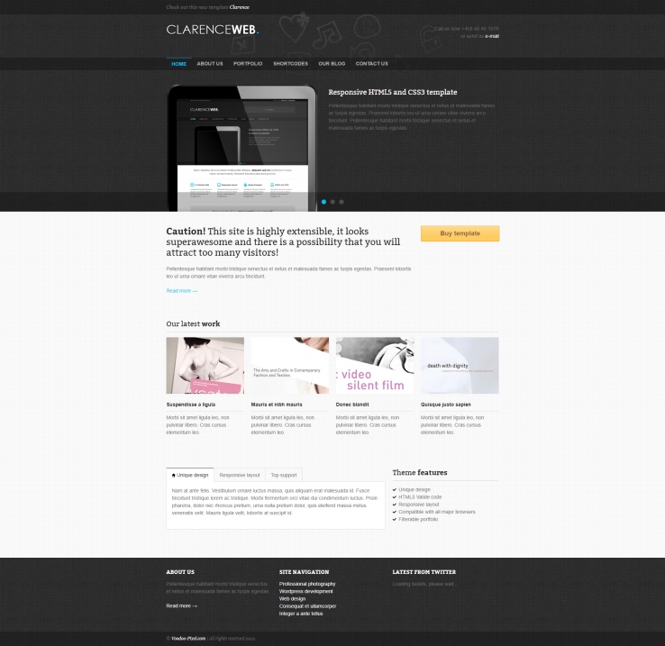 黑色炫酷精致的设计工作室网站模板下载