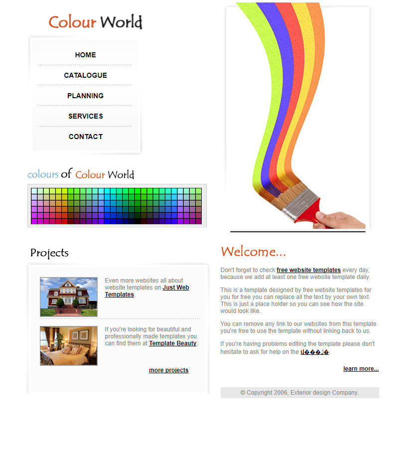 彩色世界的装修网站网页模板下载